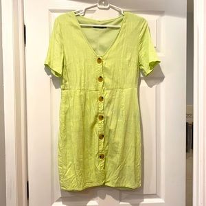 Lime green mini dress